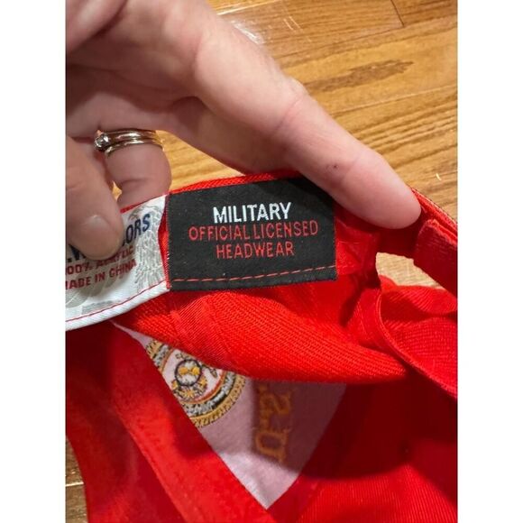 US Marine Red Embroidered Logo Adjustable Baseball Cap Unisex Hat - Picture 2 of 4